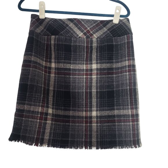 Eddie Bauer Womens Plaid Wool Blend Skirt Size 4 Dark Academia Preppy Classic - Picture 2 of 8